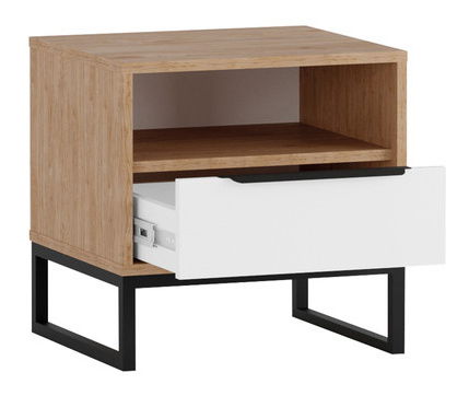 Noćni stolić Irmadi IA9 (hikora + bijela)