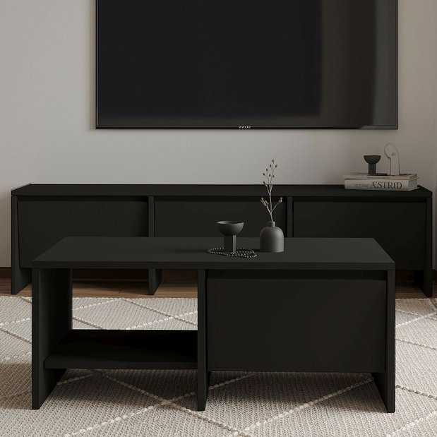 Mobilier pentru living Larisso 2 (negru)