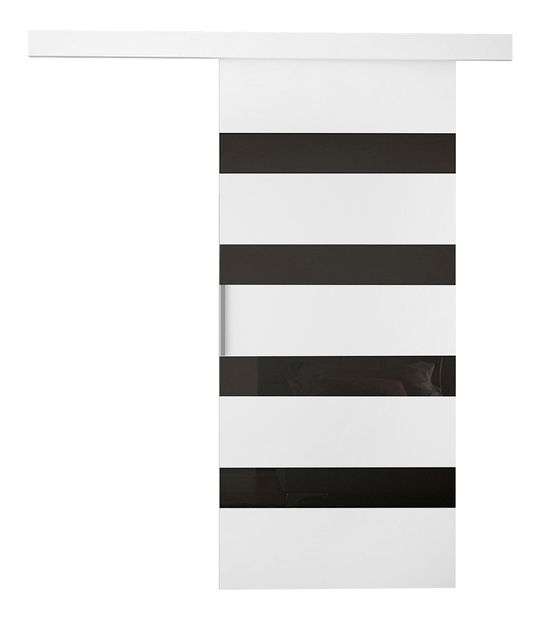 Uși culisante Ravina V (stejar artisan + negru)