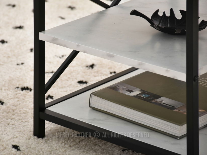 Măsuță de cafea Jukky Stol (alb + negru)