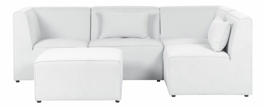 Colțar cu taburete Lemia (crem alb) (S)