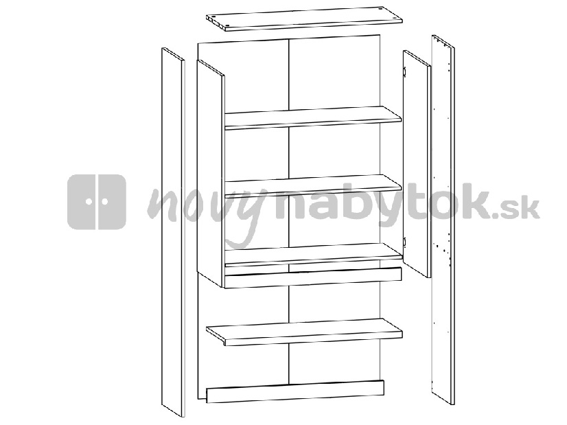 Komoda BRW Moden KOM2S/90