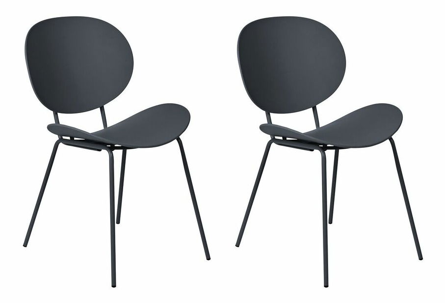 Set 2 ks jedálenských stoličiek Sarrah (čierna) 