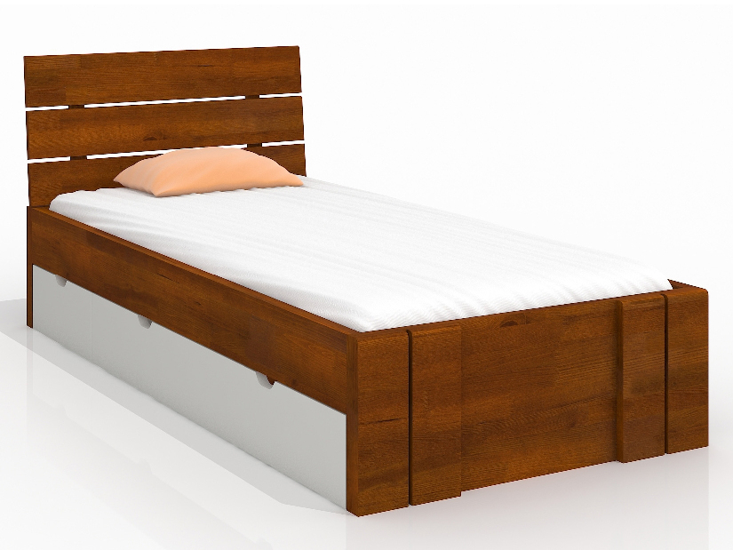 Jednolôžková posteľ 120 cm Naturlig Kids Tosen High Drawers (borovica) (s roštom)