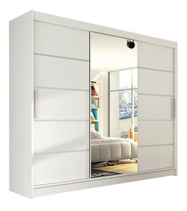 Skriňa s posuvnými dverami Dorian VI (čierna) (bez osvetlenia)