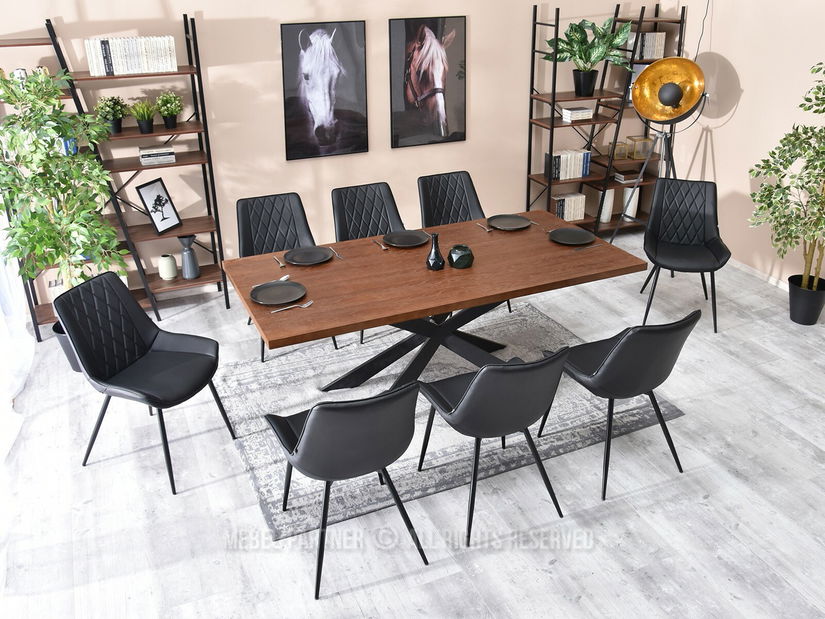 Scaun Aron (negru + auriu)