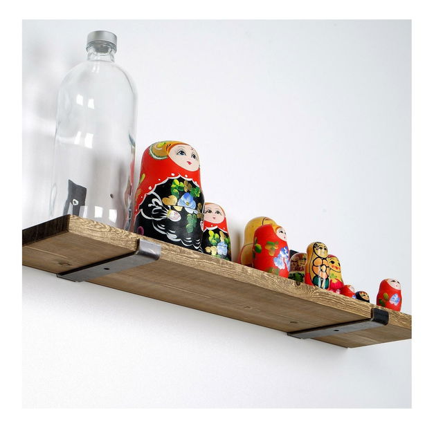 Raft decorativ de perete Dupone 9 (Nuc + negru) 