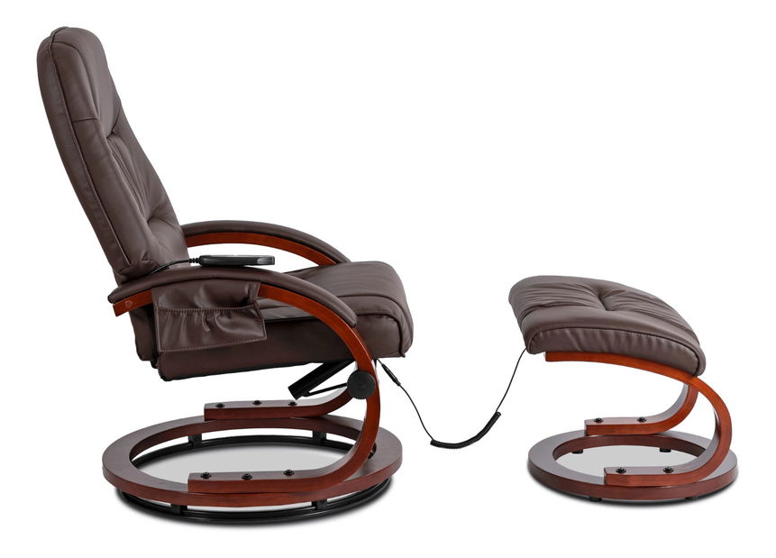 Masažna fotelja sa tabureom Canole (smeđa) 