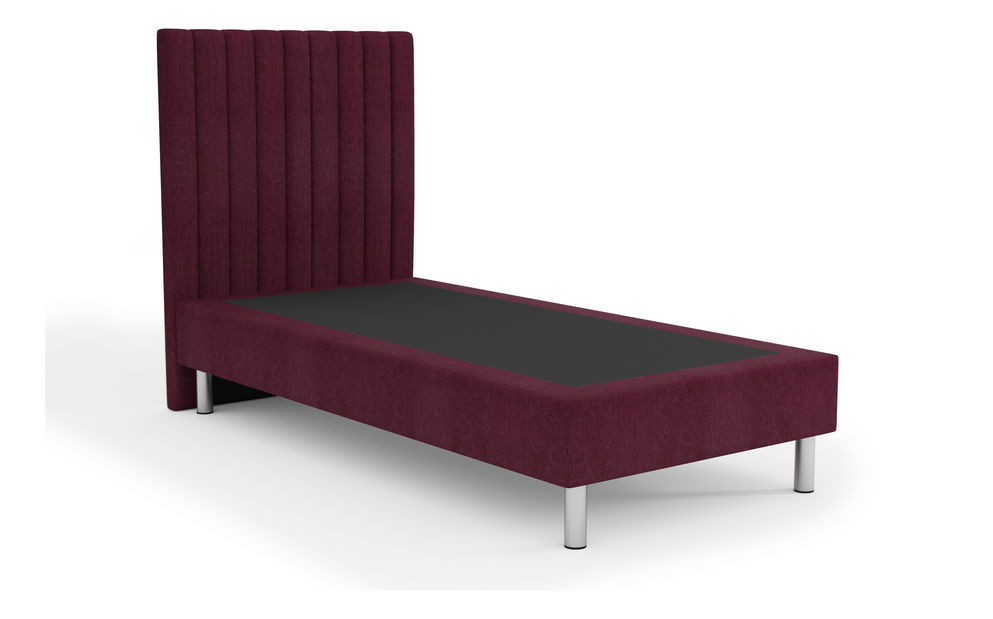 Kárpitozott ágy 90x200 cm Amby (bordó)