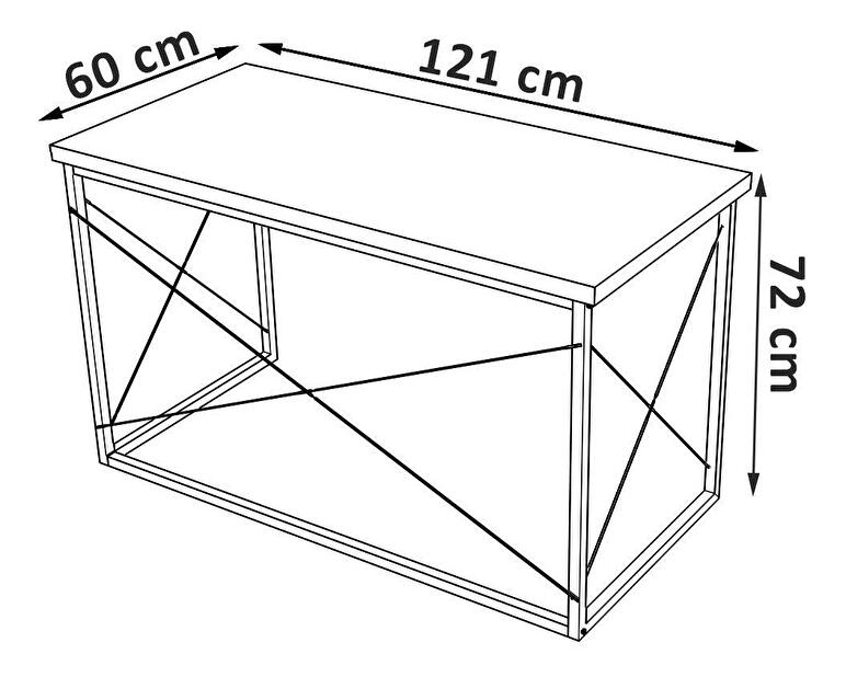 Masă PC Vanutu (Nuc + negru) 