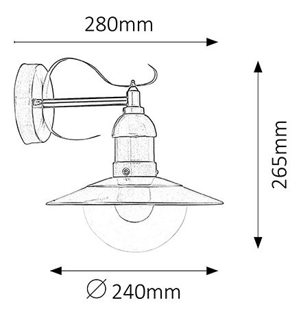 Iluminat pentru exterior Oslo 8270 (oțel inoxidabil + transparent)