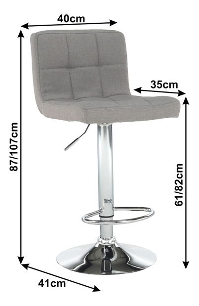 Barová stolička Kaisa (sivohnedá)