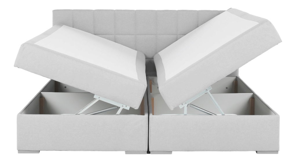 Bračni krevet Boxspring 180 cm Ferrati (siva + smeđa)