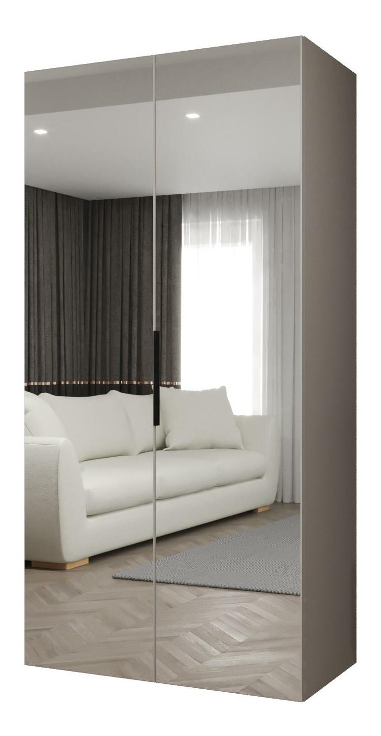 Dulap de haine 100 cm Mirabella 3 (Cașmir + Negru)