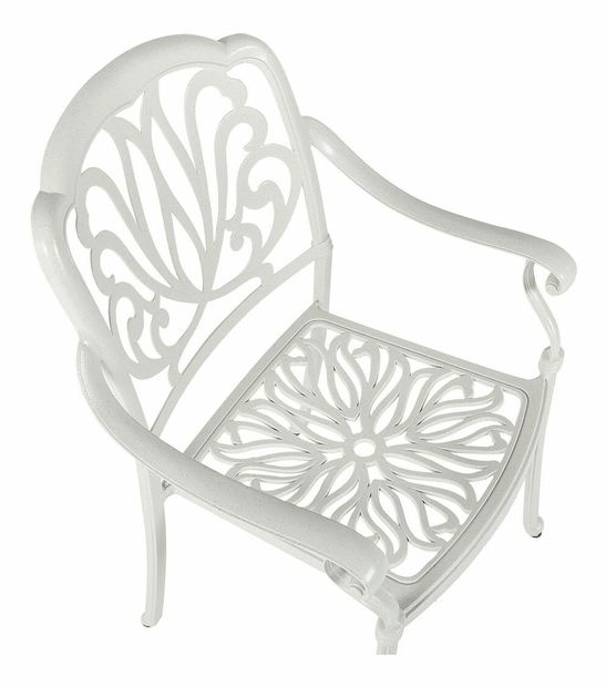 Set 4 ks. záhradných stoličiek Aneco (biela)