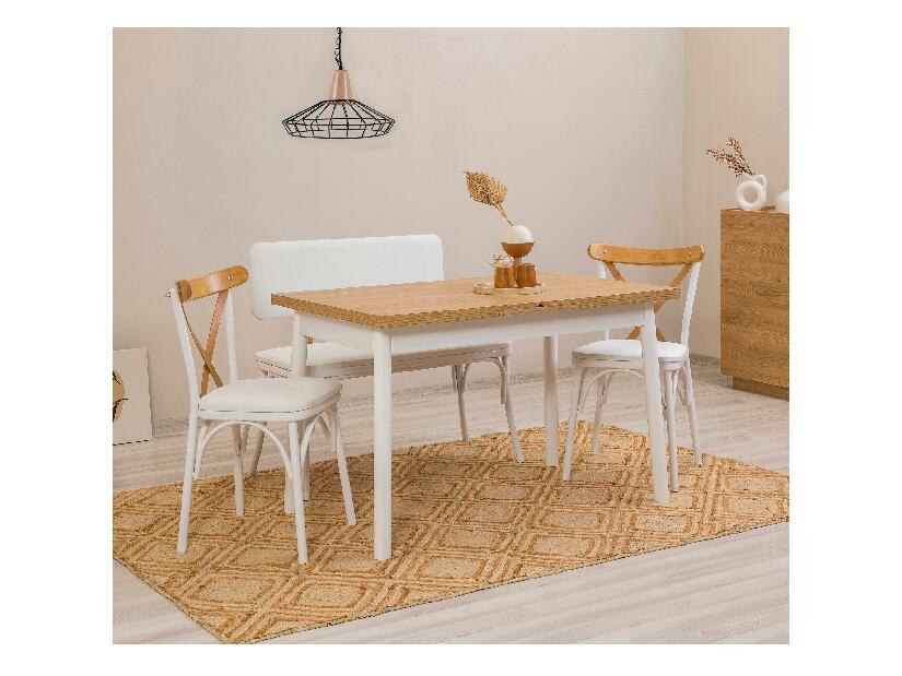 Set mobilier sufragerie Duvasa 23 (alb) (pentru 4 persoane)