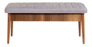 Klupa Vlasta 5 (orah + ružičasto-siva) (s prostorom za odlaganje)