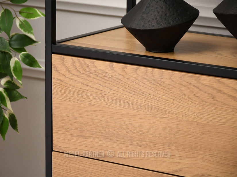 Regál Soren Reg (tölgy + fekete)