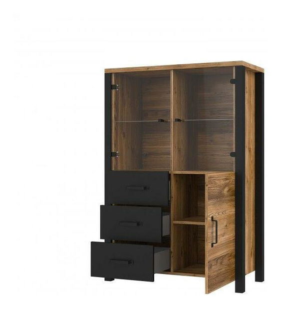 Vitrină Olan 3D3S (appenzeller + Negru)