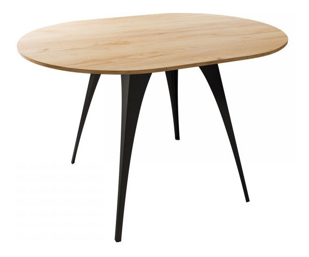 Jedálenský stôl Izzy 100 (čierna + dub craft zlatý)