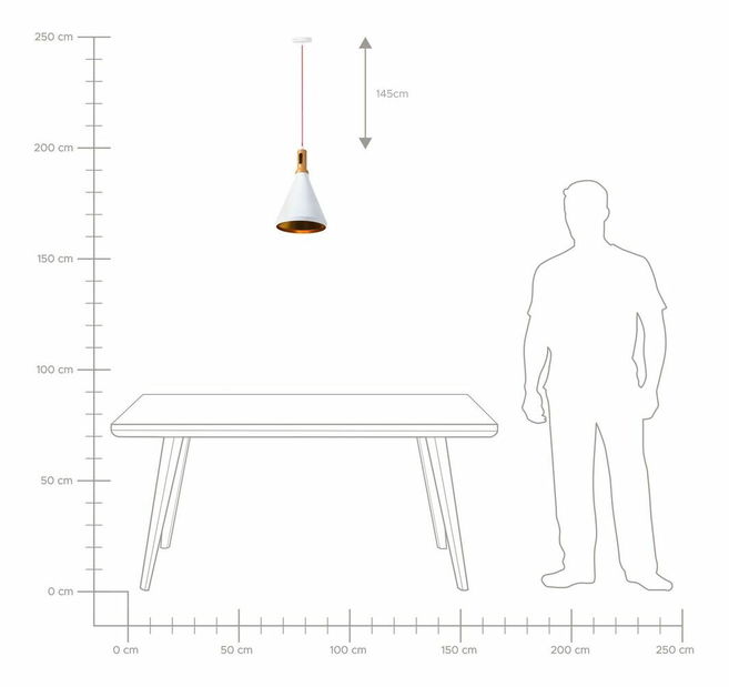 Závesné svietidlo Macza (biela)