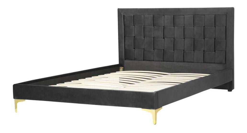 Franciaágy 140 cm Lynza (fekete)