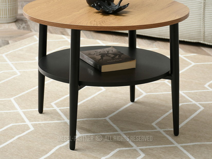 Konferenčný stolík Randolf S (dub + čierna)