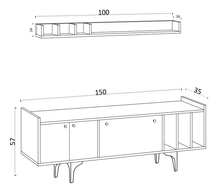 Mobilier living Aliex 7 (alb)