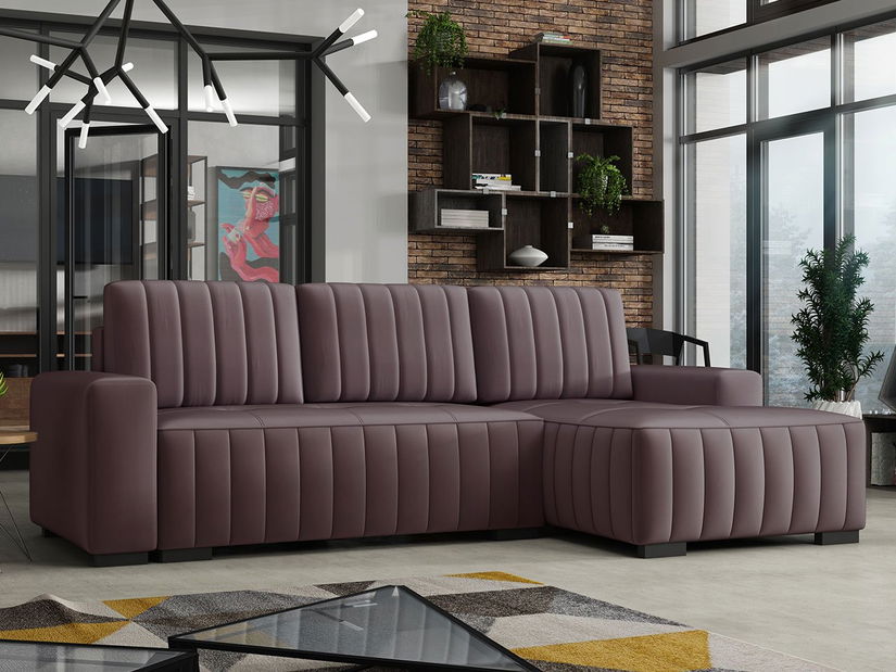 Rohová rozkladacia sedačka s úložným priestorom Salvatore (Manila 07) (P)