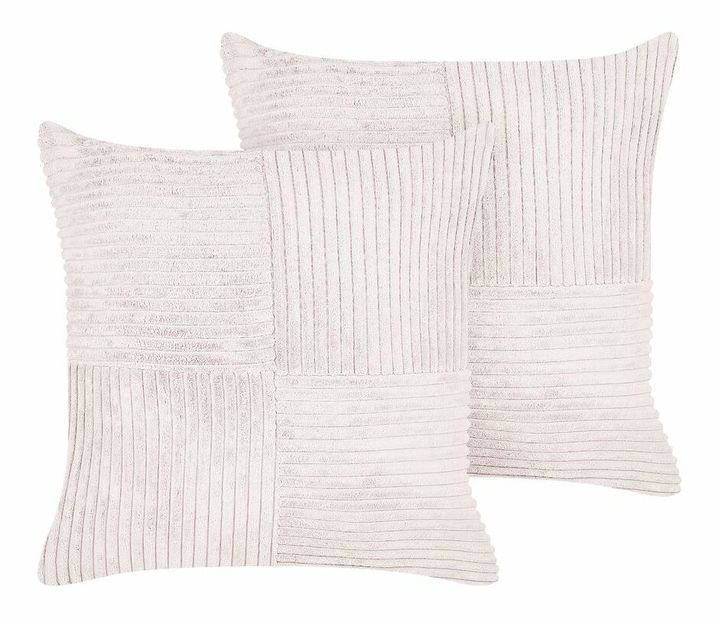 Set 2 buc perne decorative 43 x 43 cm Milie (alb)