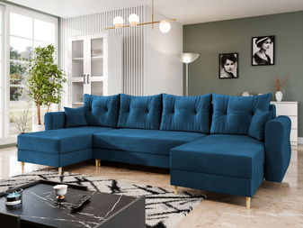 Kutna garnitura U Selva U (tamnoplava)