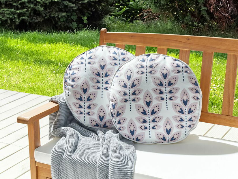 Sada 2 ozdobných vankúšov ⌀ 40 cm Torret (béžová)