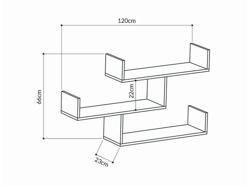 Polica Thane (antracit)