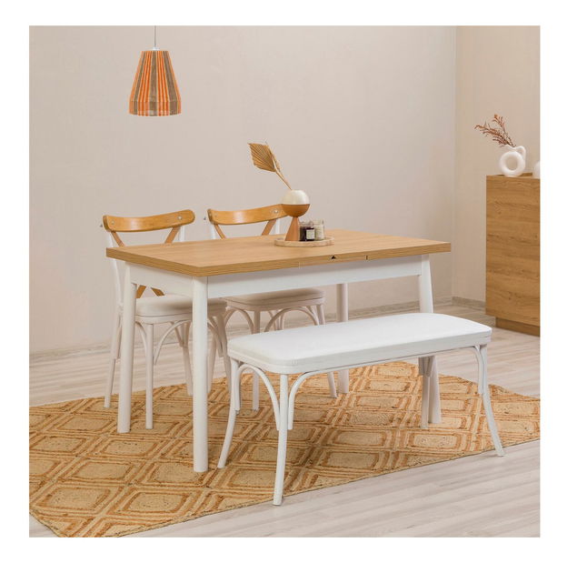 Jedálenský set Duvasa 19 (biela) (pre 4 osoby)