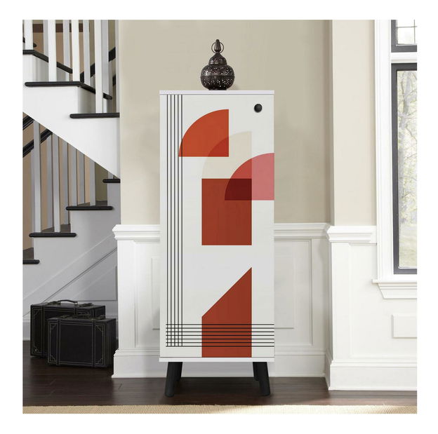 Pantofar Beside 27 (alb + negru)