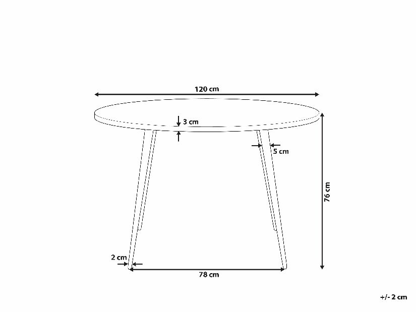 Scaun de sufragerie ODDIS (alb) (pentru 6 persoane)