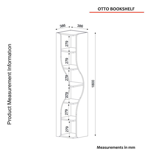 Regál Movopu 1 (biela + zlatá) 
