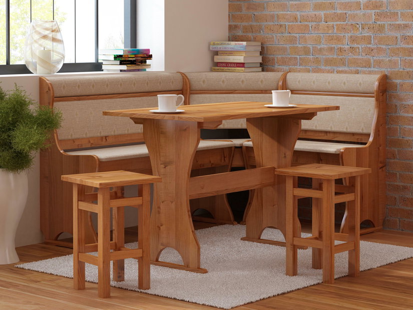 Rohový jedálenský set Flurim (pre 5 osôb) (P)