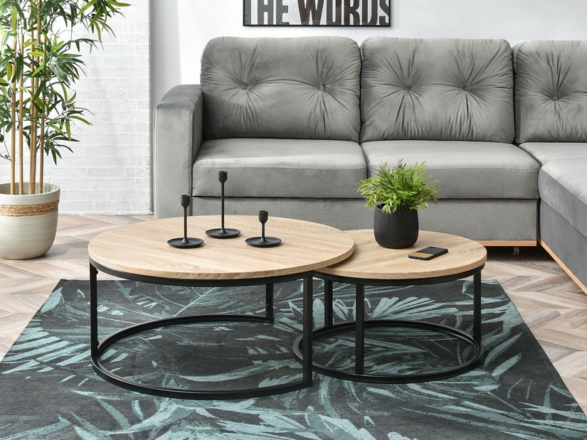 Konferenčný stolík Kolja Zest Xl (sonoma + čierna)