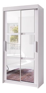Šatníková skriňa Kenton 100 (biela + zrkadlo)