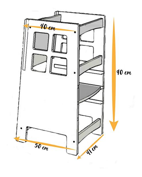 Vzdelávacia veža pre deti Kules (hnedá)