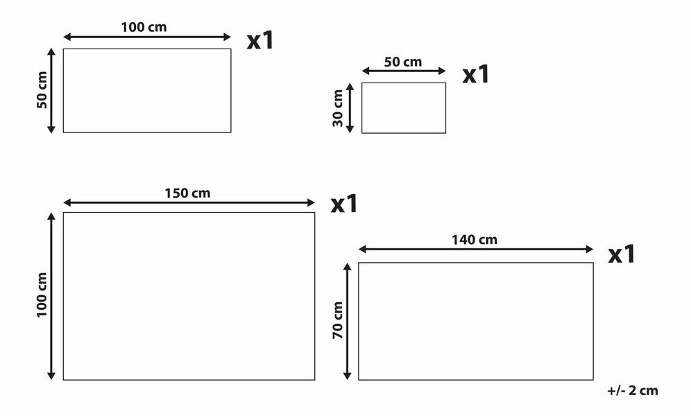 Sada 4 ks uterákov Adrien (sivá)
