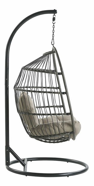 Závesné kreslo Aslaug (čierna)