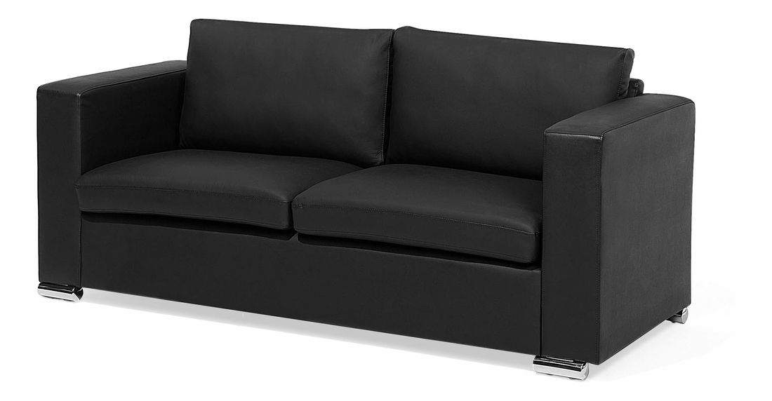 Canapea 3 locuri HEINOLA (piele) (negru)