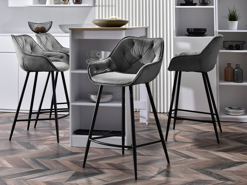 Stolička Lars (sivá + čierna)