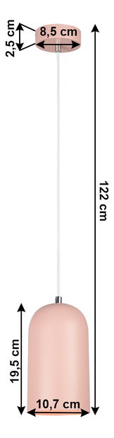 Viseća lampa Loktun (ružičasta)