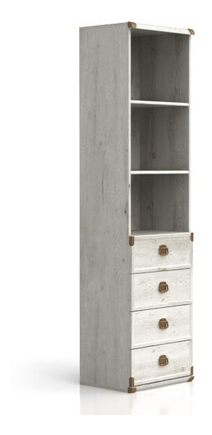 Regál BRW INDIANA JREG 4SO/50 (Borovica Canyon)