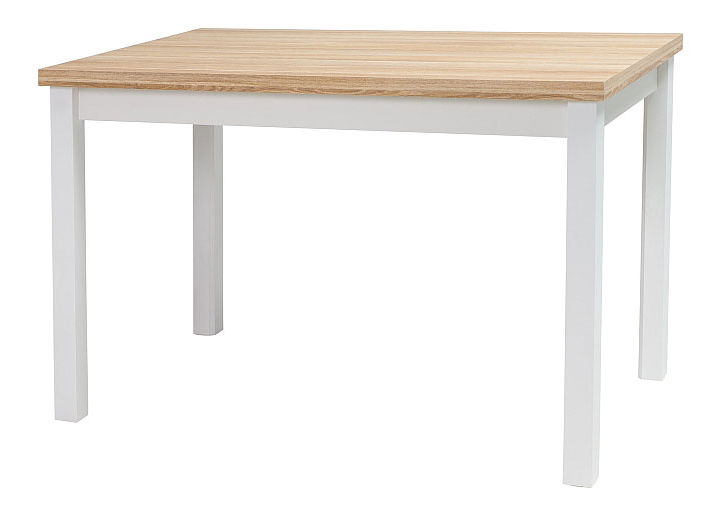 Masă de sufragerie Alfred (stejar + alb) (pentru 4 persoane)
