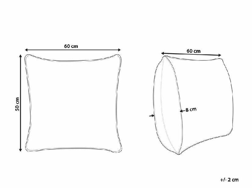 Alacsony párna 50 x 60 Trigy (fehér)