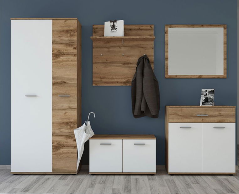 Botník (skrinka na topánky) IRIS (dub wotan + biela)